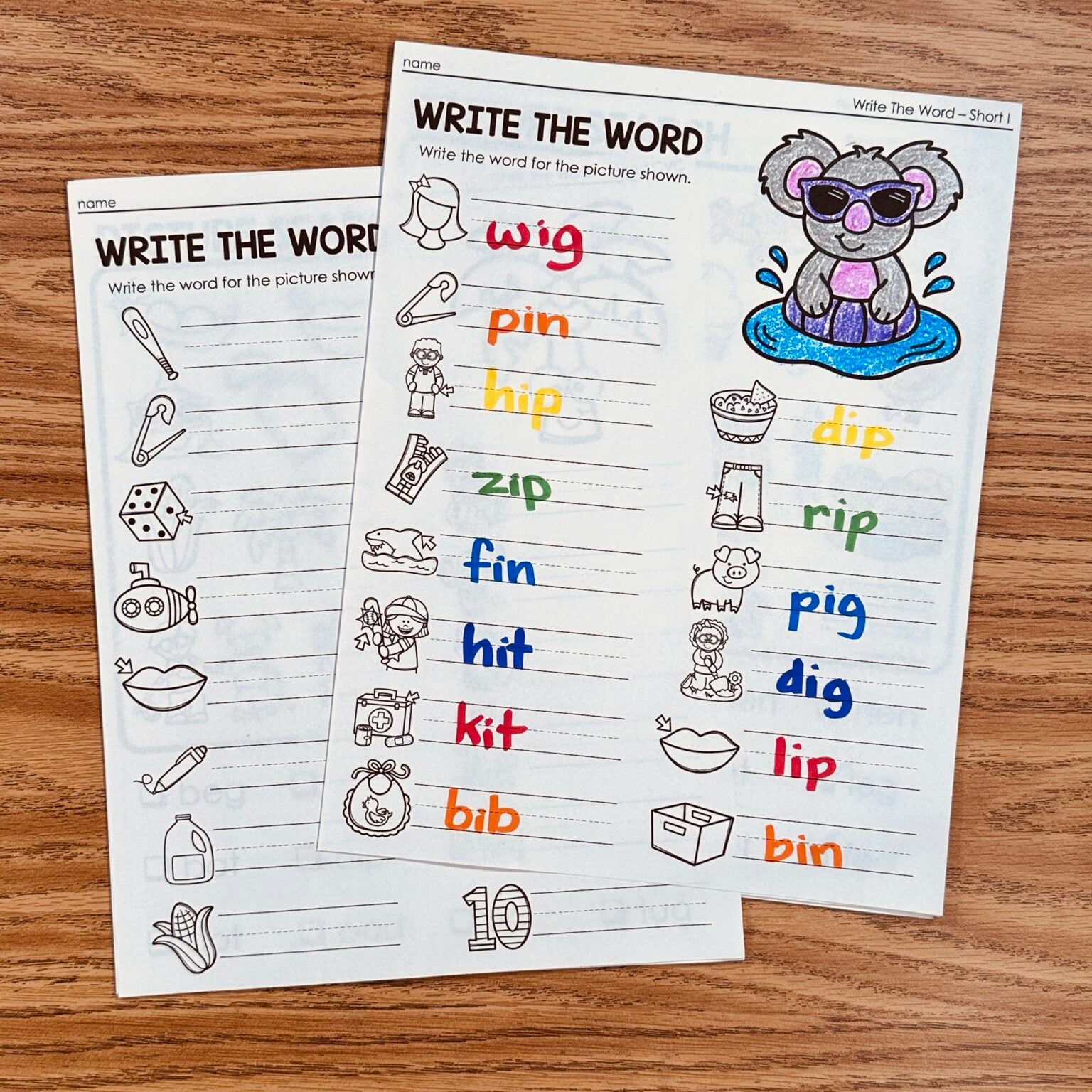 Summer CVC Write The Word Printables - Simply Kinder + Printable Membership