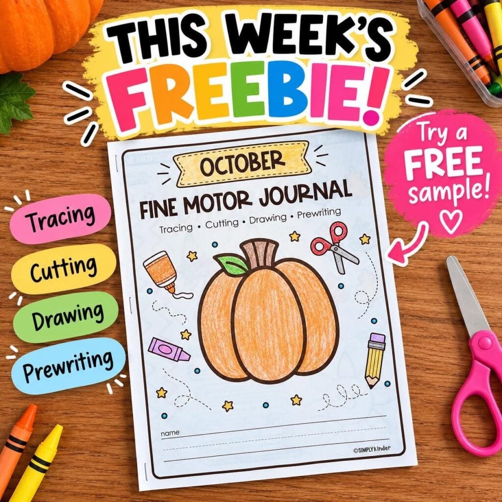 **FREEBIE OF THE WEEK** October Fine Motor Journal Activities Sample