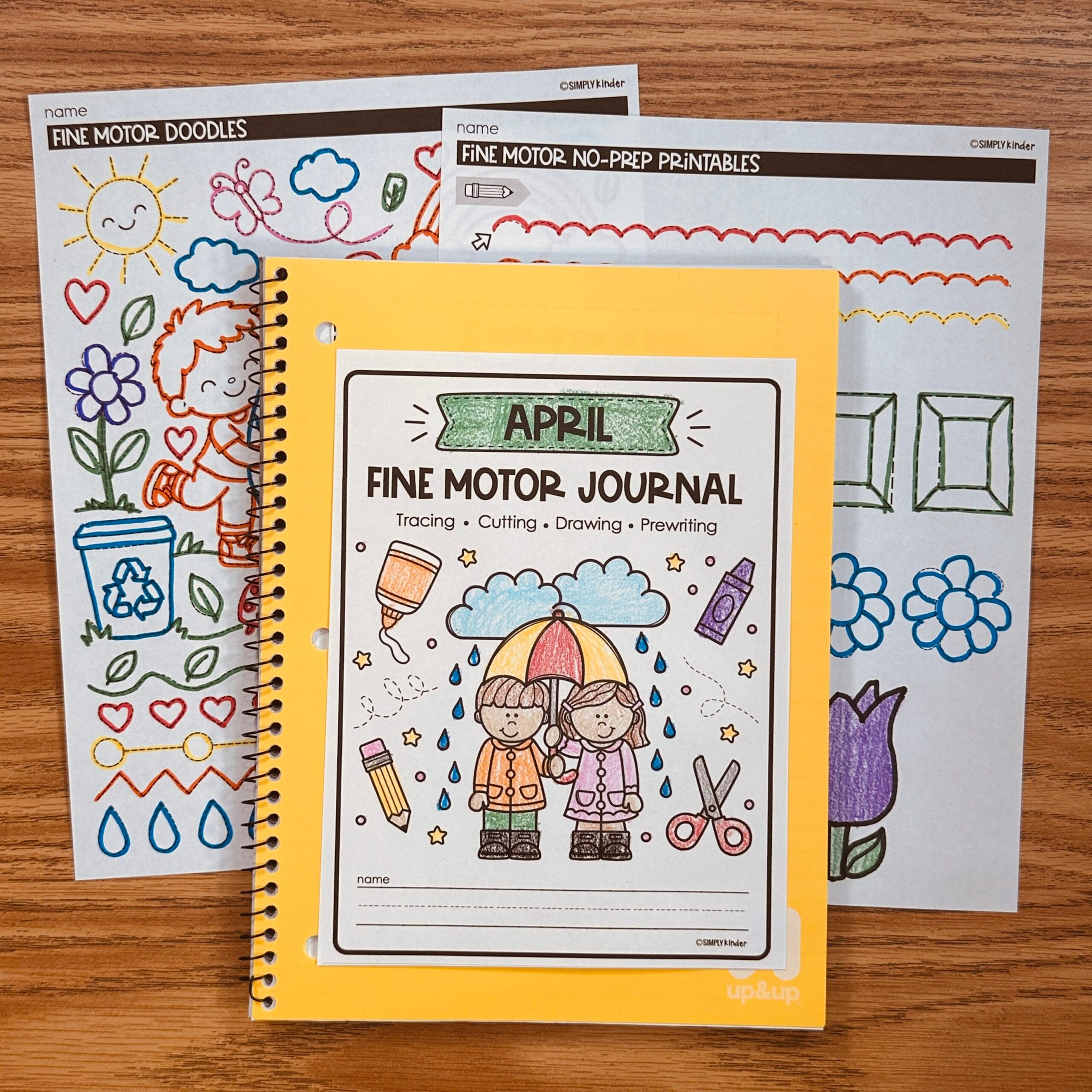 April Fine Motor Journal Activities — resource preview