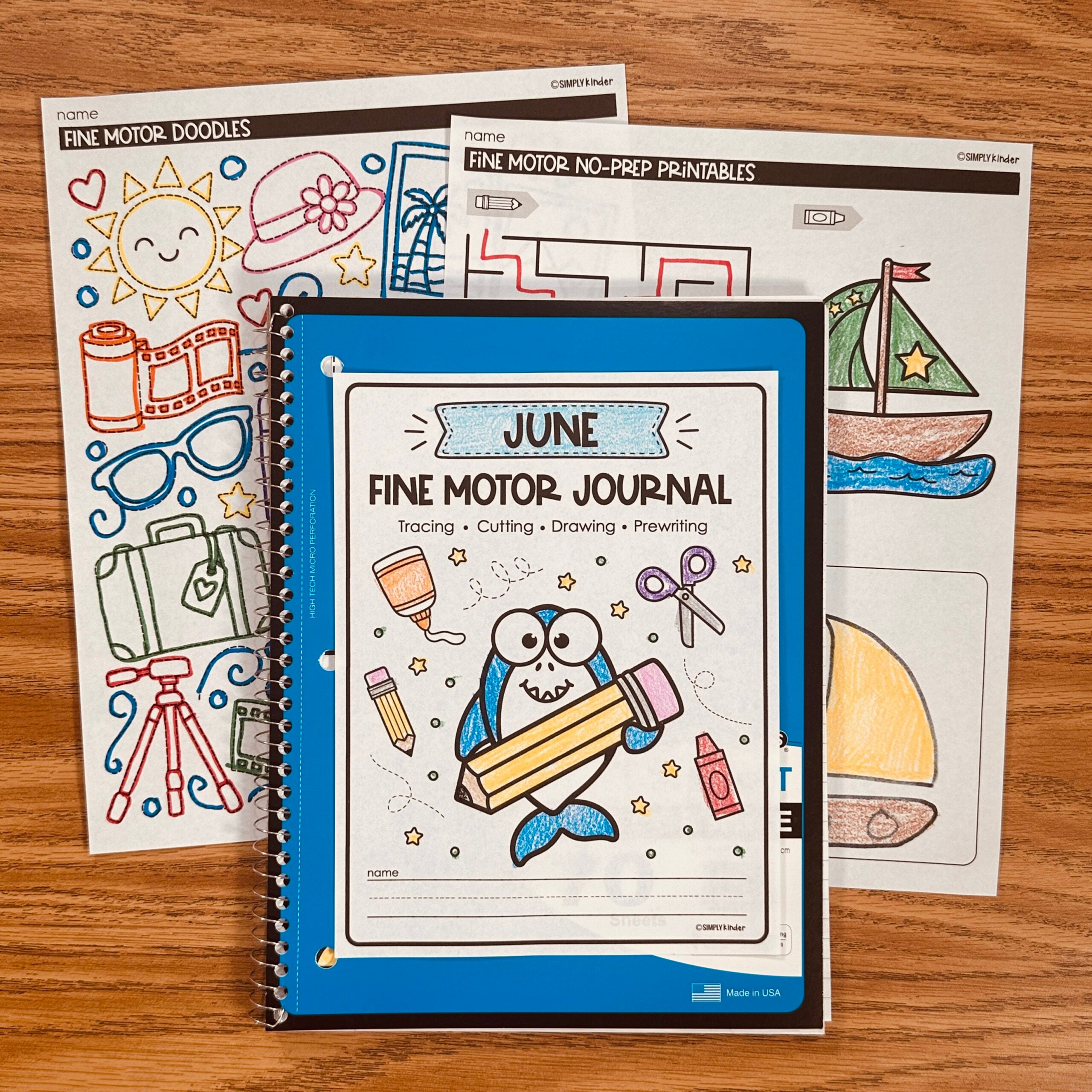 June Fine Motor Journal Activities — resource preview