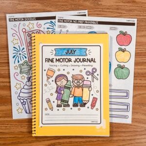 July Fine Motor Journal Activities — resource preview